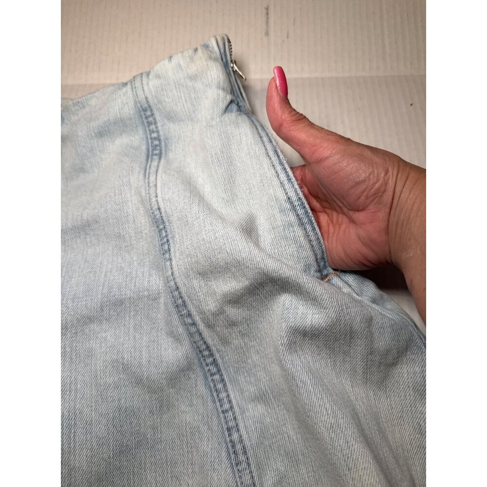 Zara ZW Collection High Waisted Balloon Leg Light Wash Pockets Jeans Size 4 - Picture 6 of 16